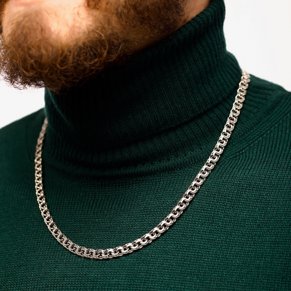 Silver chain &amp;quot;Flat Bismarck&amp;quot; - 3