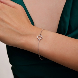 Silver bracelet "Cloveria"