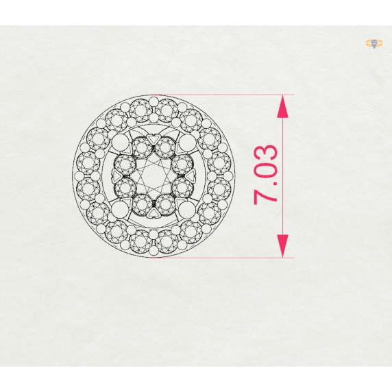 Zlaté náušnice «Harmonie» - 5