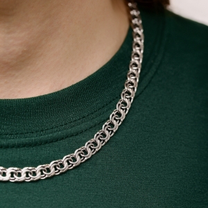 Серебряная цепочка "Бисмарк плоский"