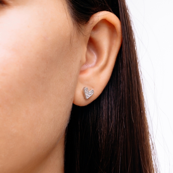 Срібні пусети &amp;quot;Серце&amp;quot; - 2