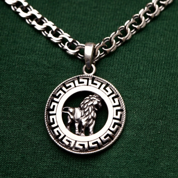 Серебряный подвес &amp;quot;Лев&amp;quot; - 1