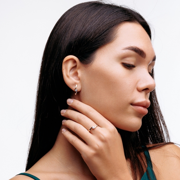 Срібні сережки &amp;quot;Місяць&amp;quot; - 5