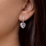 Silver earrings &amp;quot;Heart&amp;quot; - 2