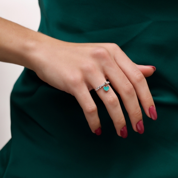 Stříbrný prsten &amp;quot;Srdce&amp;quot; - 2