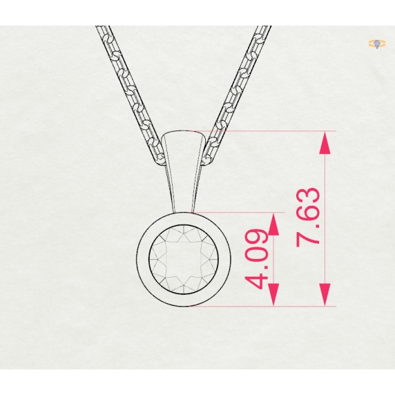 Zlatý náhrdelník «Záře» - 4