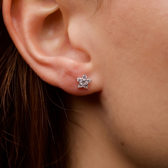 Срібні пусети &amp;quot;Квіти&amp;quot; - 2