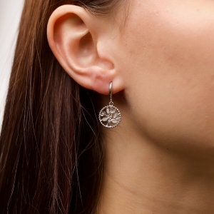 Серебряные серьги "Гармония"