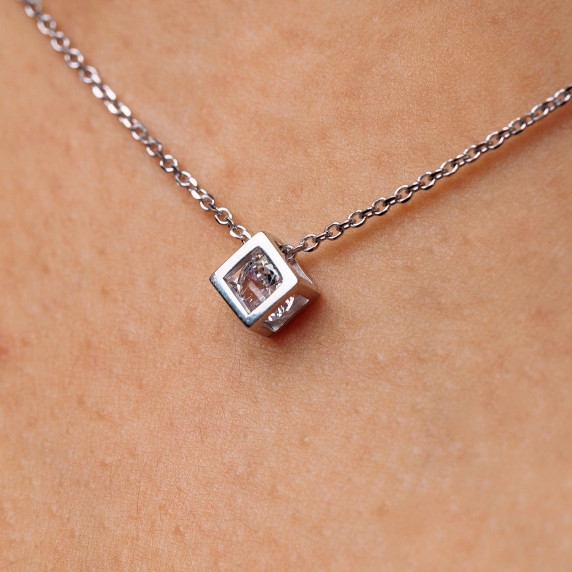 Silver necklace &amp;quot;Cube&amp;quot; - 2
