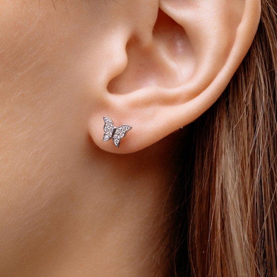Silver studs &amp;quot;Butterflies&amp;quot; - 2