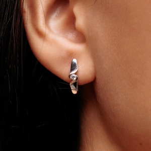 Срібні сережки "Енігма"