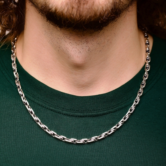 Серебряная цепочка &amp;quot;Двойной якорь&amp;quot; - 5