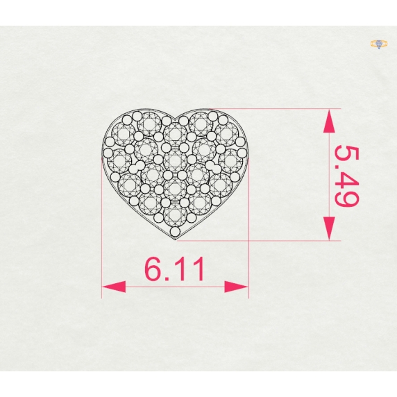 Zlaté náušnice «Srdce» - 5