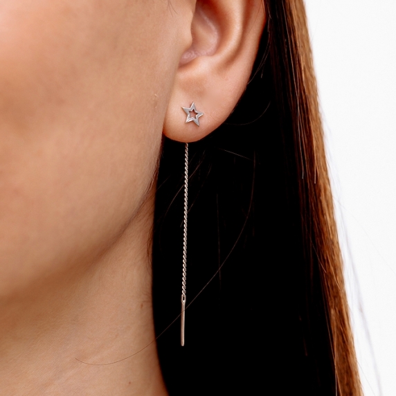 Серебряные серьги &amp;quot;Звезда&amp;quot; - 2