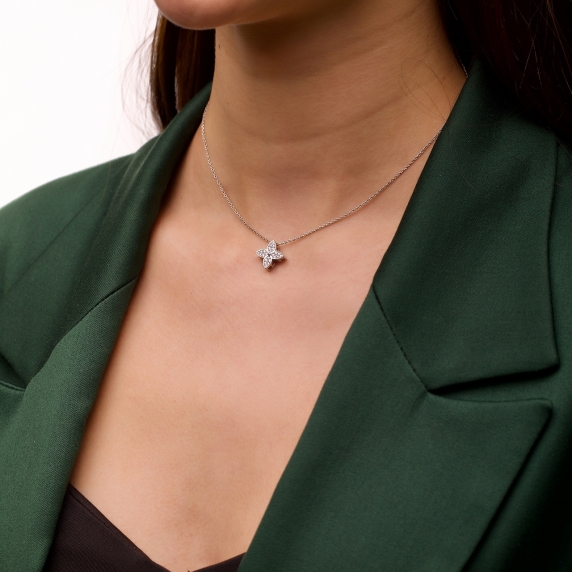 Срібне кольє &amp;quot;Квітка&amp;quot; - 3