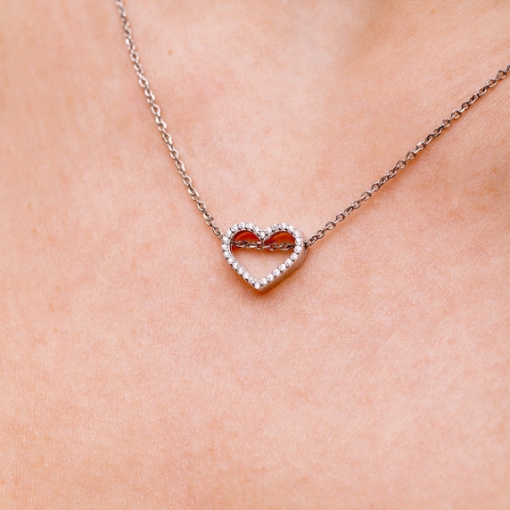 Silver necklace &amp;quot;Heart&amp;quot; - 3