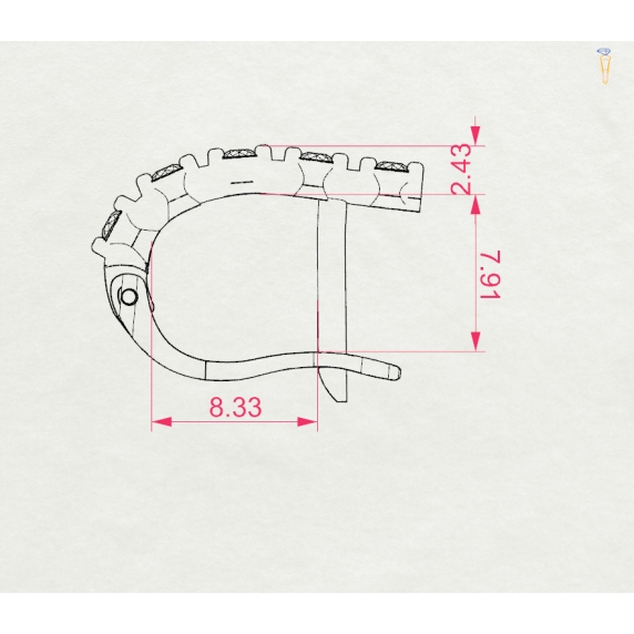 Золоті сережки «Ейфорія» - 5