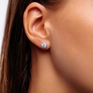 Серебряные пусеты "Грейс"