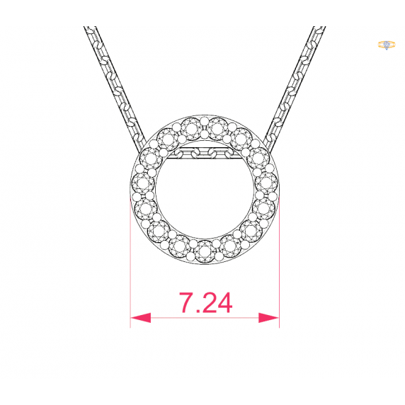 Zlatý náhrdelník «Lesk» - 5