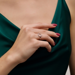 Срібна каблучка "Місяць"