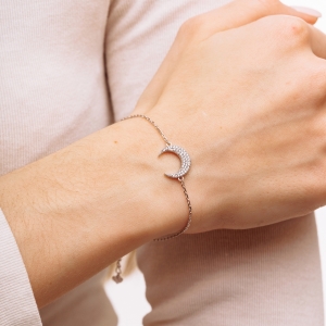 Silver bracelet "Moon"