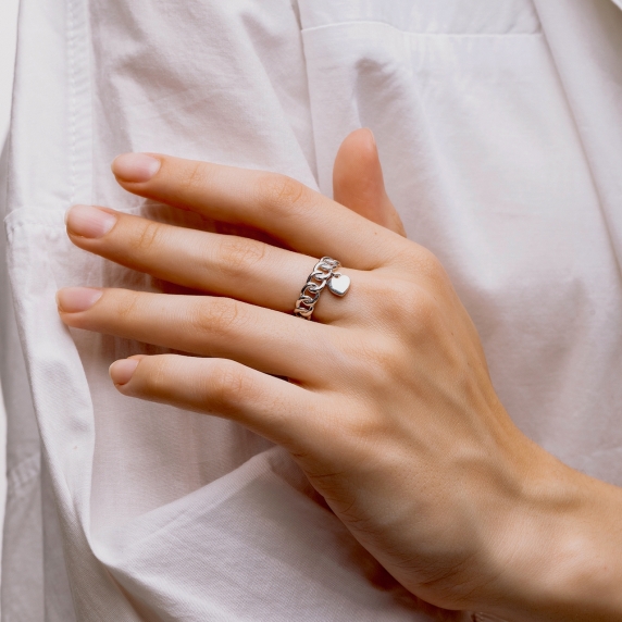 Срібна каблучка &amp;quot;Серце&amp;quot; - 4