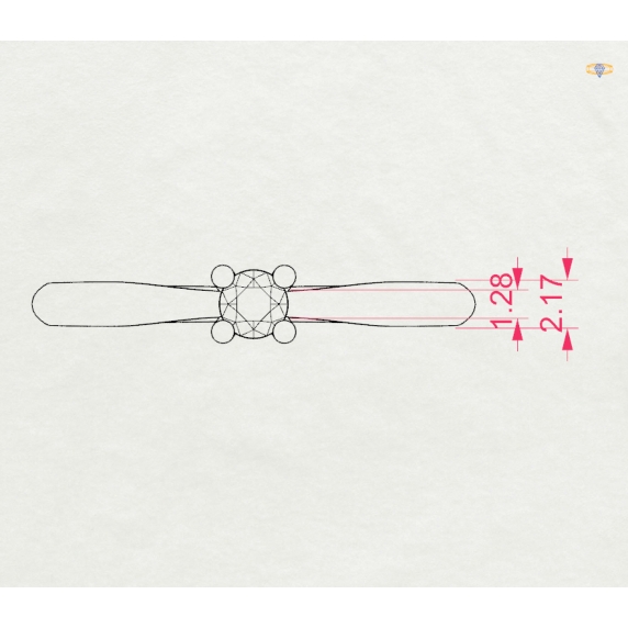 Gold Ring «Elegance» - 5