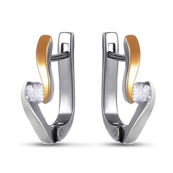 Срібні сережки &amp;quot;Місяць&amp;quot; - 6