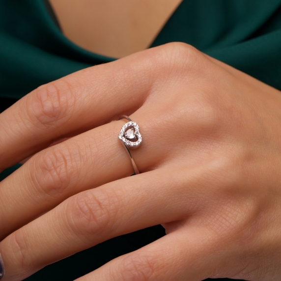 Silver ring &amp;quot;Heart&amp;quot; - 1