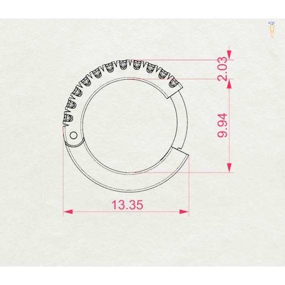 Zlaté náušnice «Sen» - 5