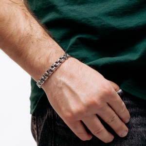 Silver bracelet "Flat Bismarck"