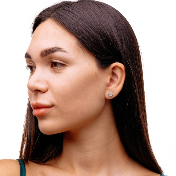 Срібні пусети &amp;quot;Серце&amp;quot; - 4