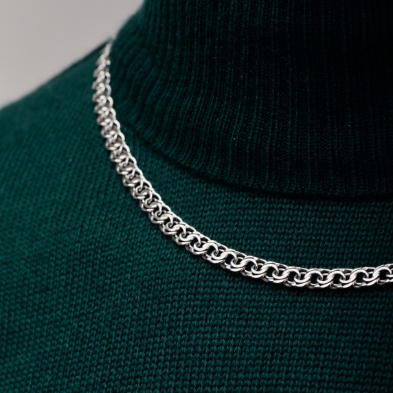 Silver chain &amp;quot;Flat Bismarck&amp;quot; - 1