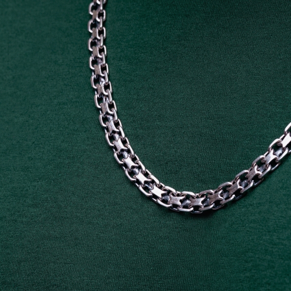 Silver chain &amp;quot;Double Anchor&amp;quot; - 2