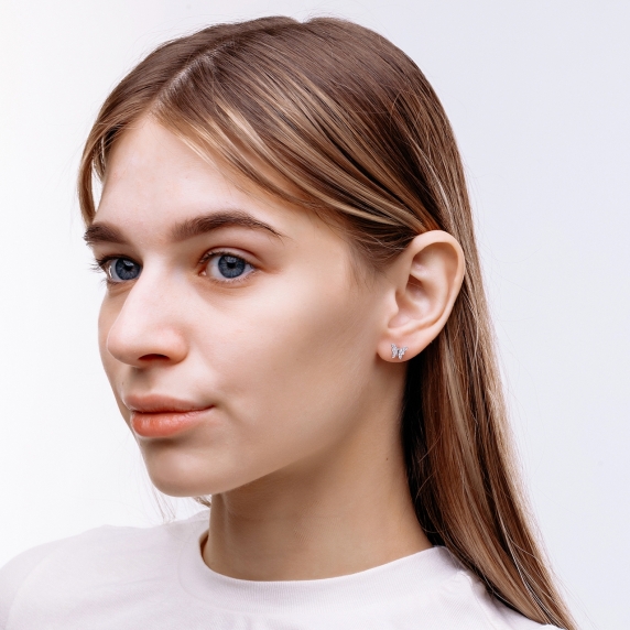 Silver studs &amp;quot;Butterflies&amp;quot; - 4