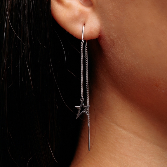 Серебряные серьги &amp;quot;Звезда&amp;quot; - 2