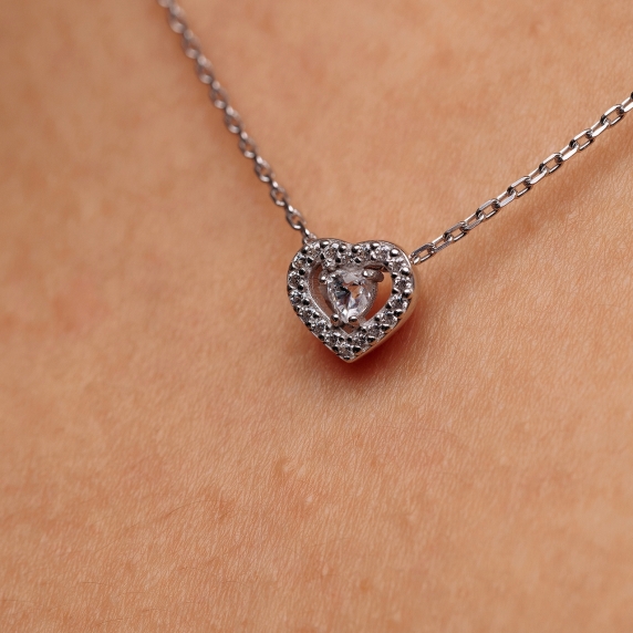 Серебряное колье &amp;quot;Сердце&amp;quot; - 2