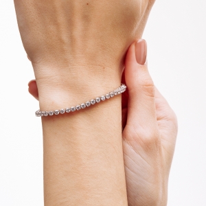 Silver bracelet "Tennis"