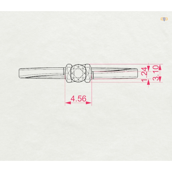 Gold Ring «Harmony» - 5