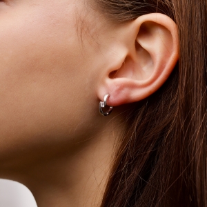 Срібні сережки "Обійми"