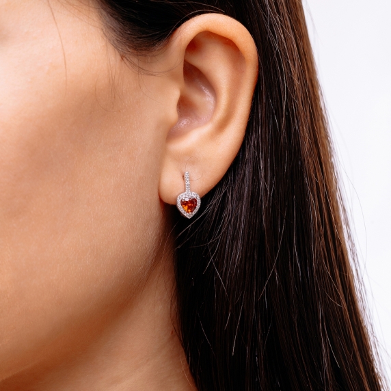 Silver earrings &amp;quot;Heart&amp;quot; - 1