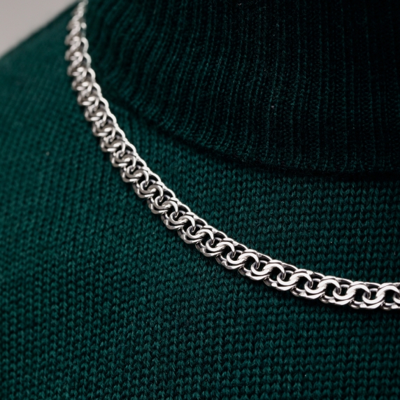 Silver chain &amp;quot;Flat Bismarck&amp;quot; - 4