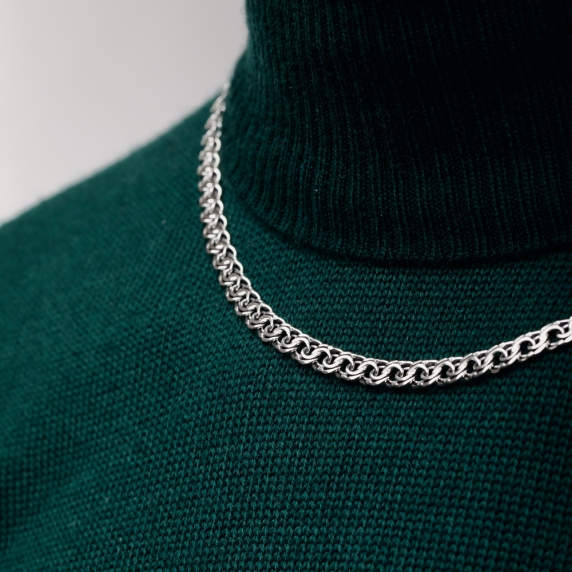 Silver chain &amp;quot;Flat Bismarck&amp;quot; - 5