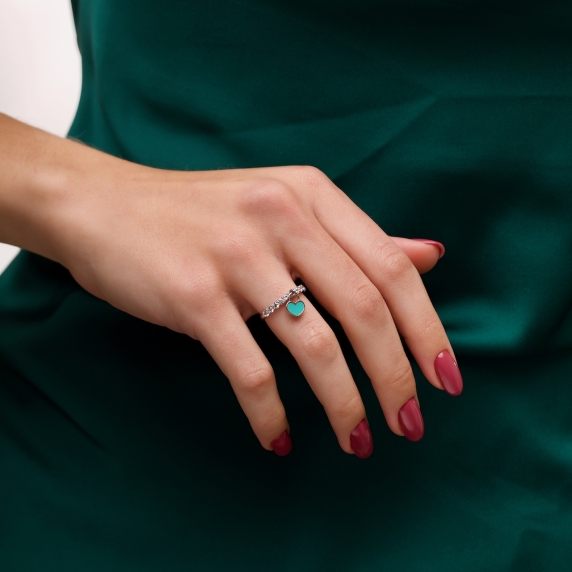 Stříbrný prsten &amp;quot;Srdce&amp;quot; - 3