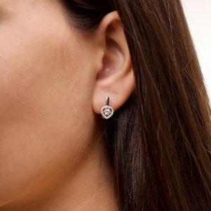 Срібні сережки "Серце"