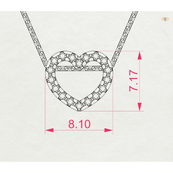 Zlatý náhrdelník «Láska» - 4