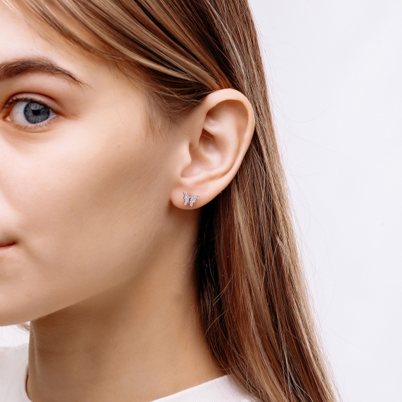 Silver studs &amp;quot;Butterflies&amp;quot; - 3