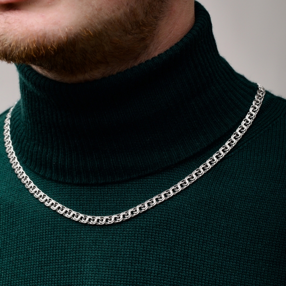 Silver chain &amp;quot;Flat Bismarck&amp;quot; - 6