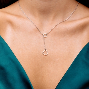 Срібне кольє "Серце"