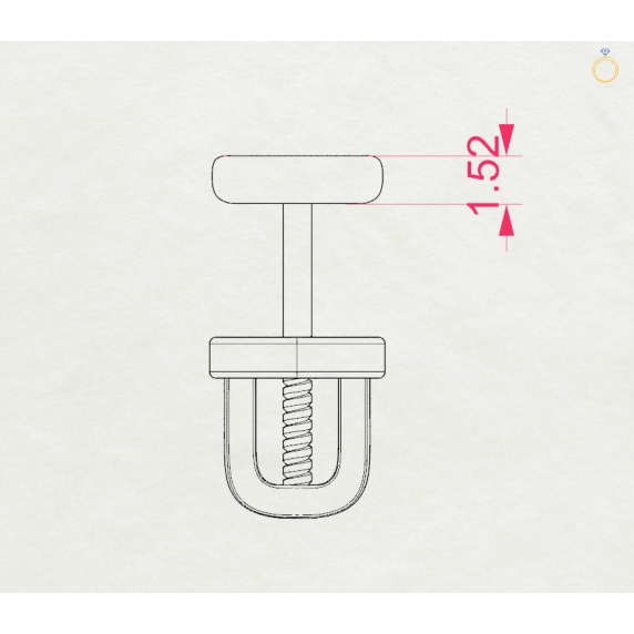 Золоті сережки &amp;quot;Місяць&amp;quot; - 5